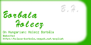borbala holecz business card