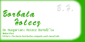 borbala holecz business card